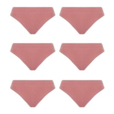Imagem de Kit 6 Calcinhas Lupo Biquíni Sem Costura 40400, Rosa glamour, G
