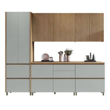 Imagem de Armário De Cozinha Completa 8 Portas 7 Gavetas 100% Mdf Raissa Nesher