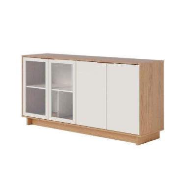 Imagem de Balcão Aparador Buffet 4 Portas Naelly C04 - D'rossi Freijó E Off Whit