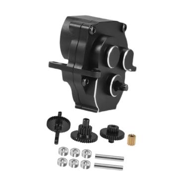 Imagem de YIJU Carcaça de transmissão e conjunto de engrenagens para substituição da caixa de câmbio e da carcaça transmissão de carros RC 1/18 para veículos modelo, Preto