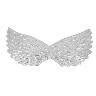 Imagem de Fantasia Infantil Anjinho com Asas e Saia, Poliéster Prateado, Tamanho Único, Asas 41cm, Saia 30cm, para Carnaval e Festas