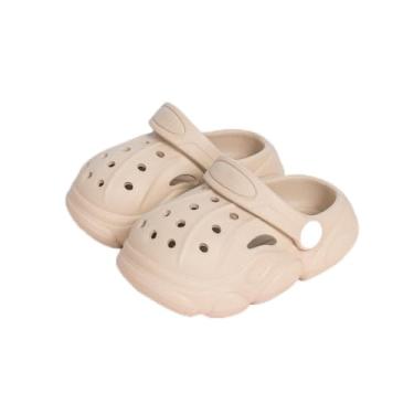 Imagem de Chinelo infantil infantil infantil meninos meninas bonito jardim tamancos chinelos chinelos chinelos leves verão crianças praia piscina jogar sapatos, Bege, 17