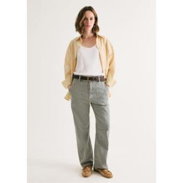 Imagem de Calça Jeans Feminina Barrel Listrada-Feminino