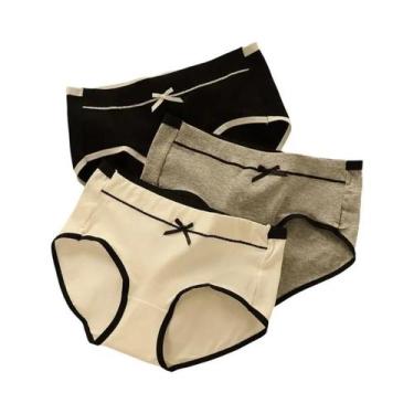 Imagem de Conjunto De Roupa Íntima Feminina Em Algodão Respirável, Calcinhas De 