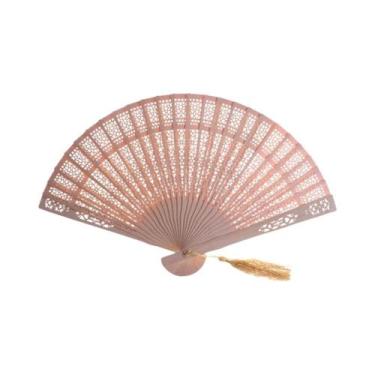 Imagem de Leque De Dança Vintage De Madeira Para Mulheres, Decorações Para Casam