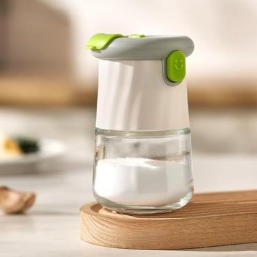 Imagem de Saleiro e dispensador de dupla função – Recipiente de cozinha para especiarias e temperos (verde)