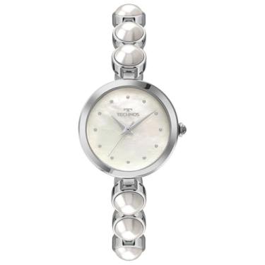 Imagem de Relógio Feminino Technos 2035NEI/1B | Prateado Redondo Pulseira com Perolas
