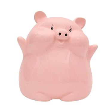 Imagem de Cofrinho de cerâmica requintado adorável ornamentos caixa econômica desktop moderno simples pote de moedas para sala de estar fácil de armazenar