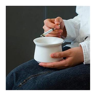 Imagem de Cinzeiro de cerâmica escritório sala de estar bar pequeno azul Klein cinzeiro à prova de vento presente masculino casa sala de estar quarto decoração cigarro cinzeiro cinzeiros (cor: 001) (3)