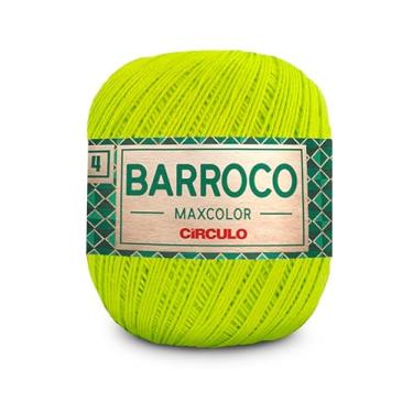 Imagem de Barbante Barroco Maxcolor Fio 4 200g 338m Círculo Novelo Crochê Tricô Artesanato Tapetes Souplás (5583 - VERDE - LIMÃO)
