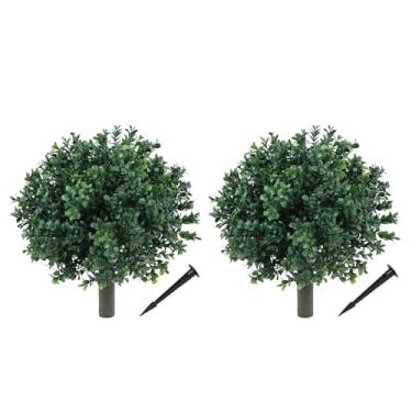 Imagem de Zerodis Árvore de Topiaria Artificial Topiarias Artificiais Árvore de Cedro Com Espiga Cedro Artificial Em Vaso de Planta Planta Falsa Topiaria Arbustos para Casa Sala de Estar Decoração Externa