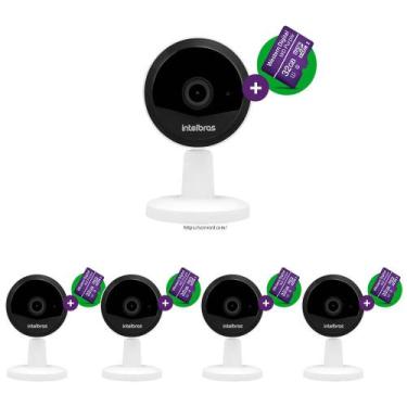 Imagem de Kit 5 Câmera Wi-Fi HD 1 Megapixel Inteligente Com Alarme e Armazenamen