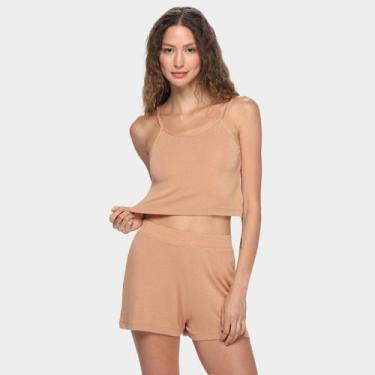 Imagem de Pijama Short Doll Volare Feminino, Bege, G