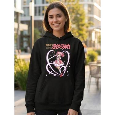Imagem de Moletom Unissex Anime Madoka Magica - Premium Tamanho:GGCor:Preto - Sh