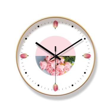 Imagem de Relógio de parede de hotel, casa de família, relógio de parede, sala de estar, quarto, silencioso, segundo relógio de quartzo, relógio de parede para casa relógio de parede para quarto (B)