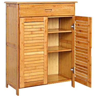 Imagem de 3FLQOOPP Sapateiras independentes multicamadas de bambu para sapateira, suporte de montagem, armário de armazenamento de sapatos, armário de armazenamento para tênis/sandálias/chinelos armazenamento