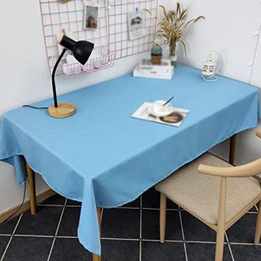 Imagem de Toalha de mesa de cor pura toalha de mesa de centro toalha de mesa retangular toalha de mesa impermeável decoração de festa toalha de mesa (cor: 20 especificações: 120 * 120 cm)
