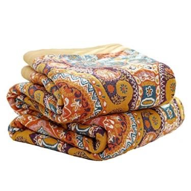 Imagem de Cobertores para camas colcha de gaze quarto lazer decoração boho sofá toalha cobertor macio lençol duplo (cor: D, tamanho: 150 x 200 cm) (D 200 x 230 cm)