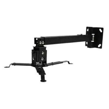 Imagem de KHUTRW3D Suporte para projetor, cor preta, suporte de teto ajustável de 43 a 65 cm, suporte de teto para suporte de parede DLP LCD LED para projetor