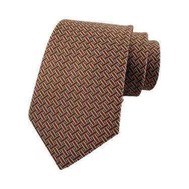 Imagem de Gravata Ascot Masculina De 8CM Com Estampa De Poá E Jacquard Sólido, P