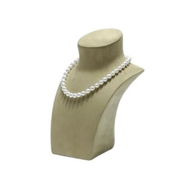 Imagem de x3anggyt5 Elegante colar de pérolas suporte para exibição de joias adereços de exibição de alta qualidade leve de luxo retrato vertical organizador de suporte (verde, pequeno)