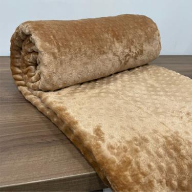 Imagem de Manta Cobertor Microfibra Phoa Queen - Caramelo - 100% Poliéster