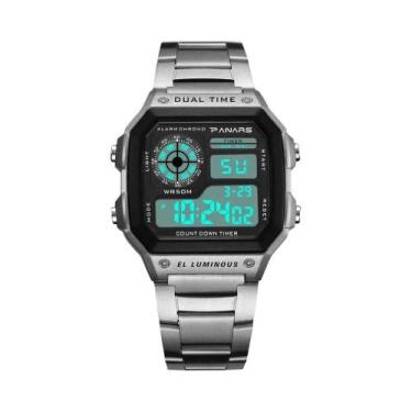 Imagem de Relógio Esportivo Digital Masculino À Prova D'Água Com Pulseira De Aço