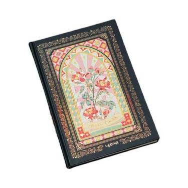 Imagem de Caderno A5 Com Capa Dura E Folhas Douradas, 96 Folhas Com Linhas Horiz