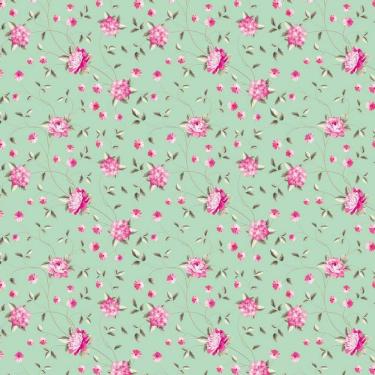 Imagem de Papel De Parede Rosas Vermelhas Com Verde Claro Adesivo Sala