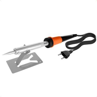 Imagem de Ferro De Solda Multiuso Profissional 100w 220v Ponta Fina Com Suporte 