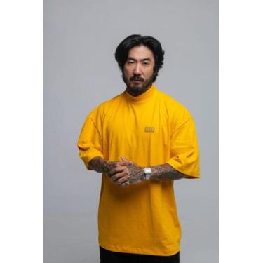 Imagem de Camiseta Oversized Gola Alta Thpe Premium, GG, Azul royal