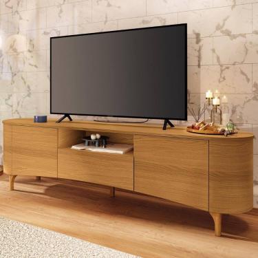 Imagem de Rack Bancada Tv 80 Pol 201cm Desing Orgânico Yang Cinamomo H01 - Mpozenato