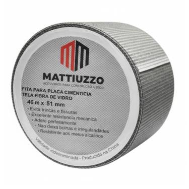 Imagem de Fita Telada Placa Cimentícia Fibra De Vidro 51mm X 46m - Mattiuzzo