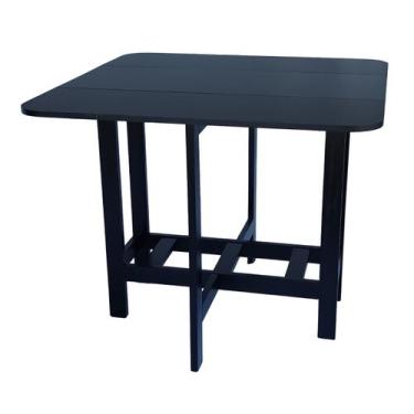 Imagem de Mesa Prática Dobrável Preta Rustica Bar Cozinha Area D Lazer - SCHOLL