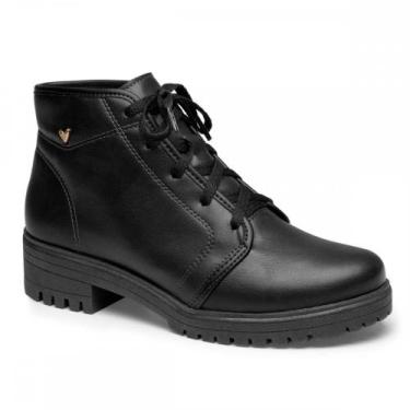 Imagem de Bota Mississipi J1361 Coturno Cano Curto Feminino, Preto, 37