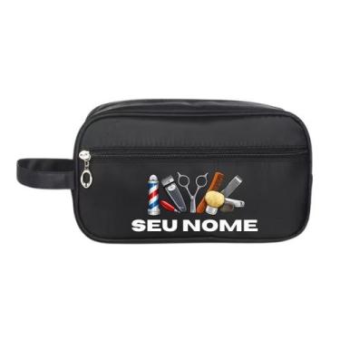 Imagem de Necessaire Bolsa Cabelereiro Barbeiro Seu Nome Impermeável - - Mormino