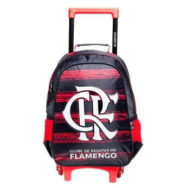 Imagem de Mochila Escolar com Rodas 16" Flamengo 16350 - Xeryus