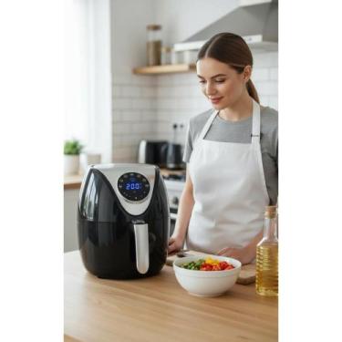 Imagem de Fritadeira Elétrica Digital 3,5L 1500W Preto - Saúde e Prati - Congrat