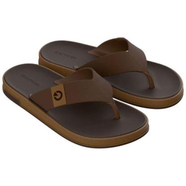 Imagem de Chinelo Masculino Cartago Milão Confortável Macio Leve, Marrom, 42