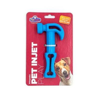 Imagem de Brinquedo Cães Pet Play Martelo Azul Rígido - Pet Injet