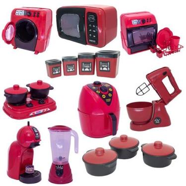 Imagem de Brinquedo Chefe Cozinha Panela Fogão Roupa Louça 25pç - CLICKCOMPRAS B
