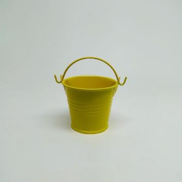 Imagem de Kit 10 Balde Alumínio Prata p/ Decoração/Lembrancinhas/Flor - Decor Ar
