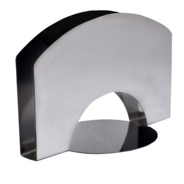 Imagem de Kit 3 Porta Guardanapo Inox Redondo Mesa Suporte Cozinha - LAURINDOS C