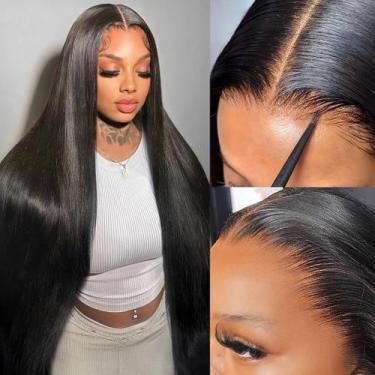 Imagem de Peruca Pizazz 13x6 HD Lace Front 28" Lisa 200% de Densidade