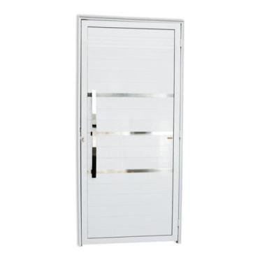 Imagem de Porta de Alumínio Lambril 210x100cm com Puxador Evolution Super Brimak