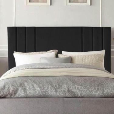 Imagem de Cabeceira 140 Cm Casal Retro Estofada Cama Box material sintético Fram