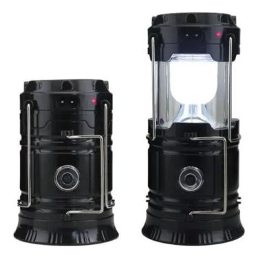 Imagem de Lanterna Recarregável Led Lampião Solar Camping Pesca - BOMVINK