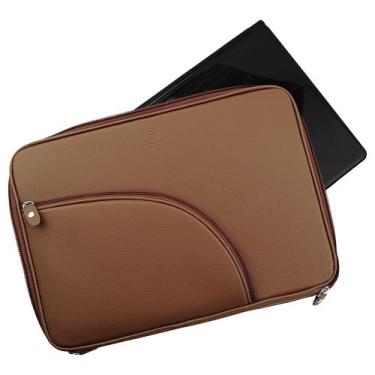 Imagem de Bolsa / Pasta Porta Notebook Case Protetora Office Designer Cor:Carame