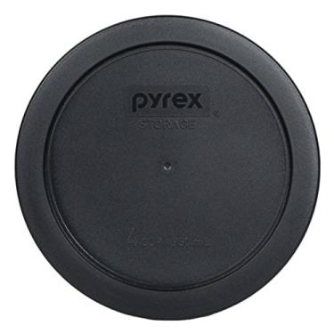 Imagem de Pyrex 7201-PC capa redonda para armazenamento de 4 xícaras para tigelas de vidro (1, preta)