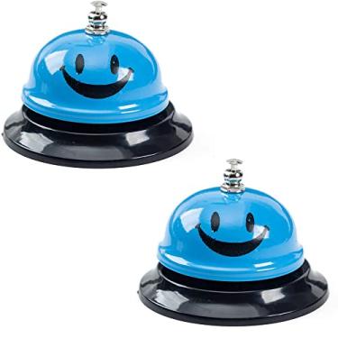 Imagem de Sino de chamada, estrutura antiferrugem, sino de mesa, sino de serviço de bar, adequado para hotéis, escolas, restaurantes, áreas de recepção, hospitais, armazéns (pacote com 2)